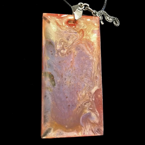 NWOT Wearable Art Resin Pendant, Resin Art - Picture 8 of 16
